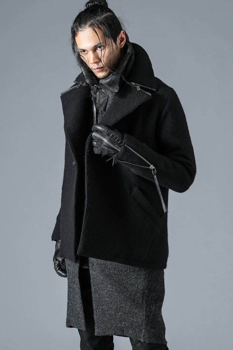 Harris Tweed Washer P-Coat Black