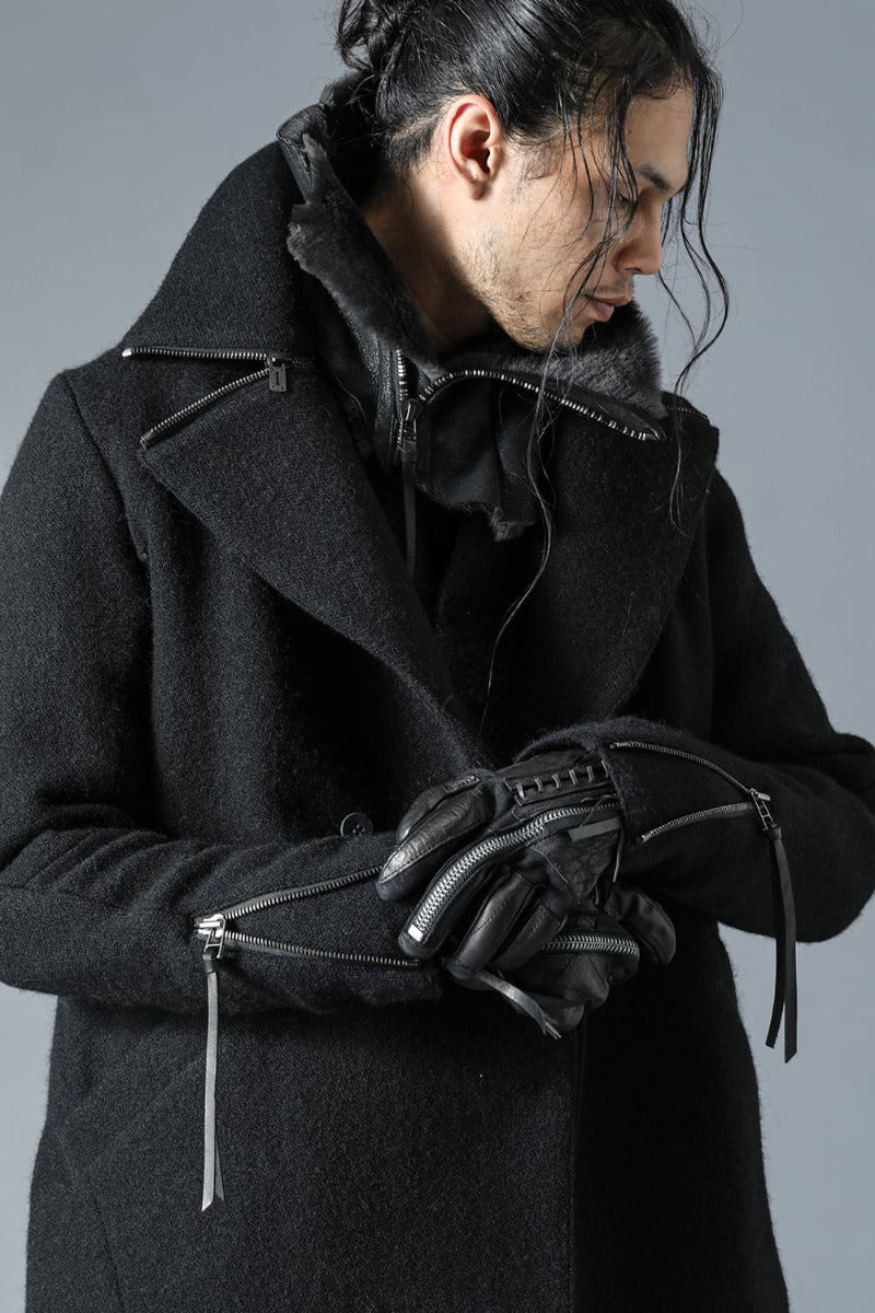 Harris Tweed Washer P-Coat Black