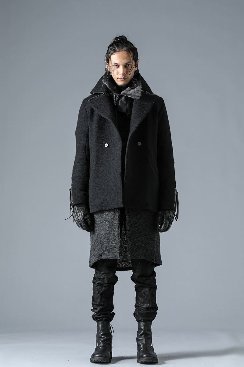 Harris Tweed Washer P-Coat Black