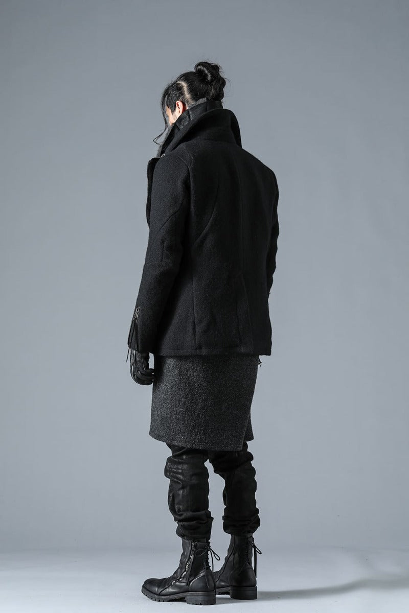 Harris Tweed Washer P-Coat Black