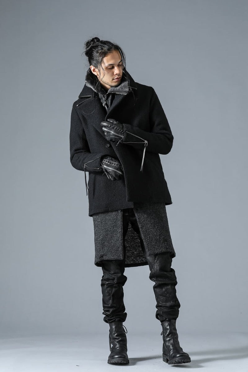 Harris Tweed Washer P-Coat Black