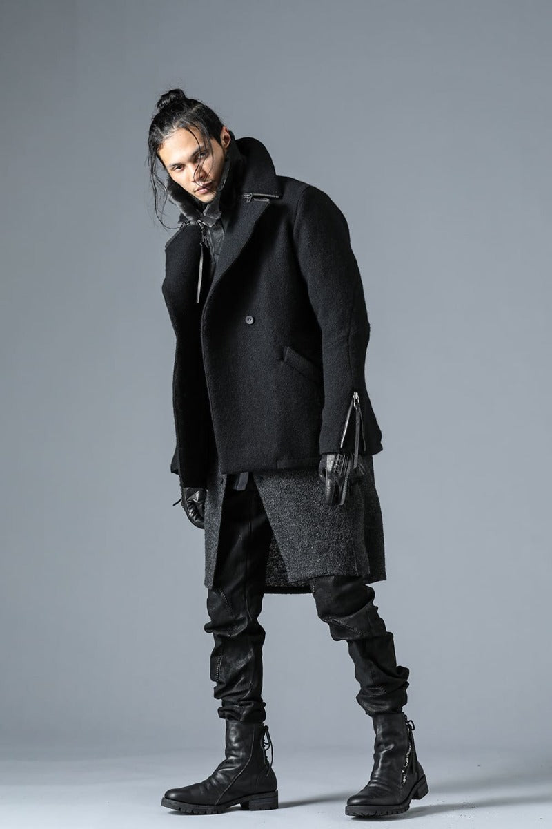 Harris Tweed Washer P-Coat Black