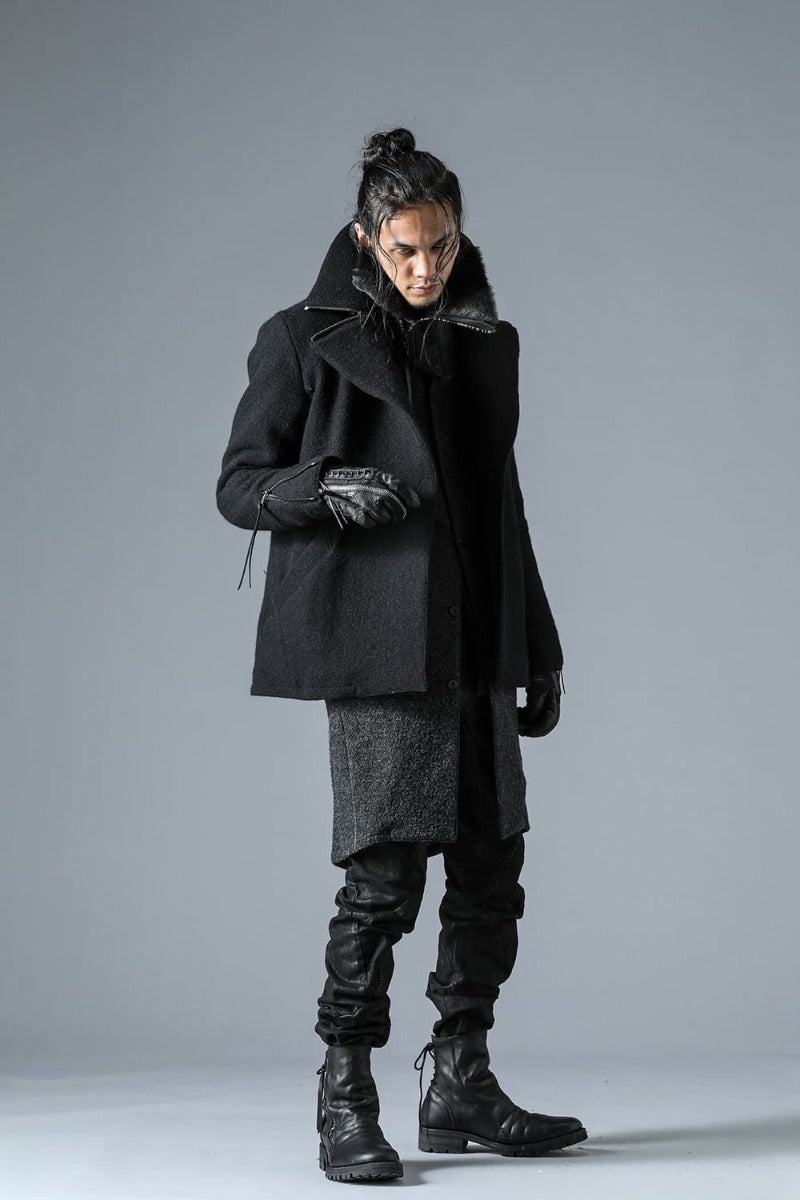 Harris Tweed Washer P-Coat Black