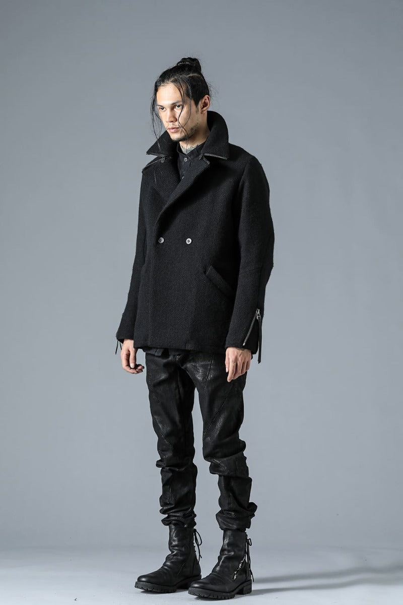 Harris Tweed Washer P-Coat Black