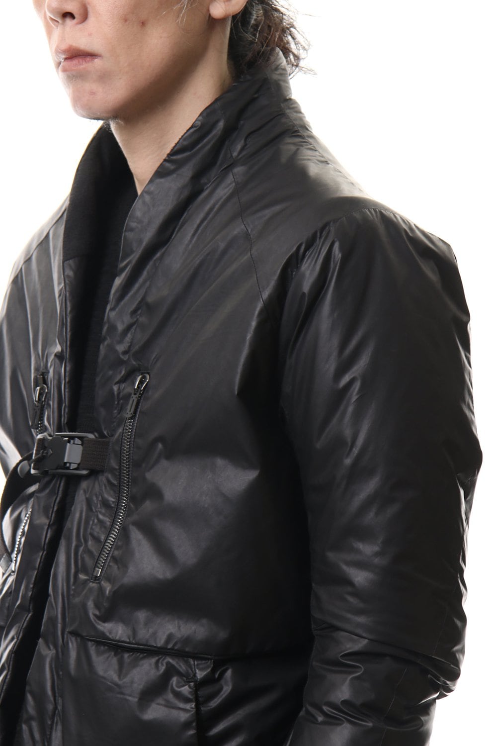 Carbon coating Nylon down Bomber jacket