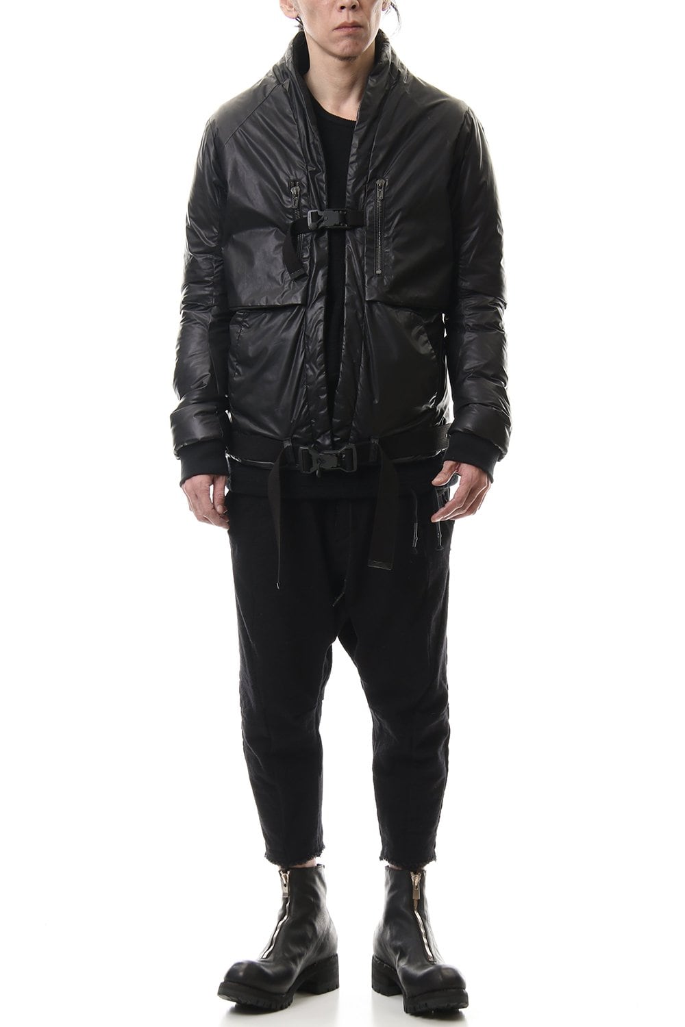 Carbon coating Nylon down Bomber jacket