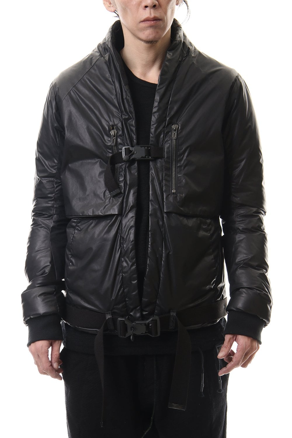 Carbon coating Nylon down Bomber jacket