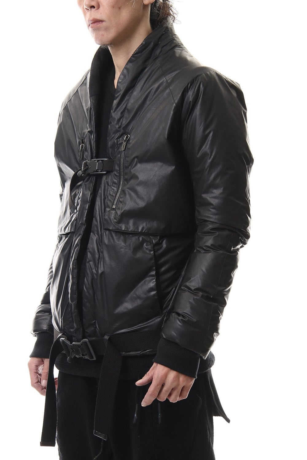 Carbon coating Nylon down Bomber jacket