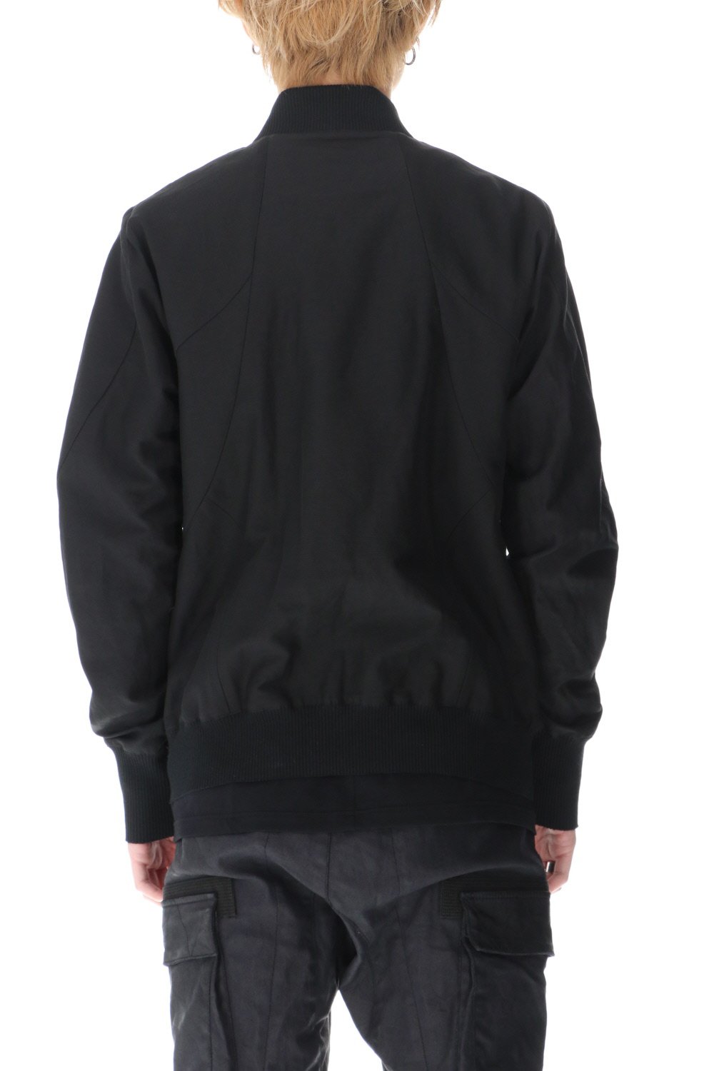 Dobby minimalist border bomber jacket