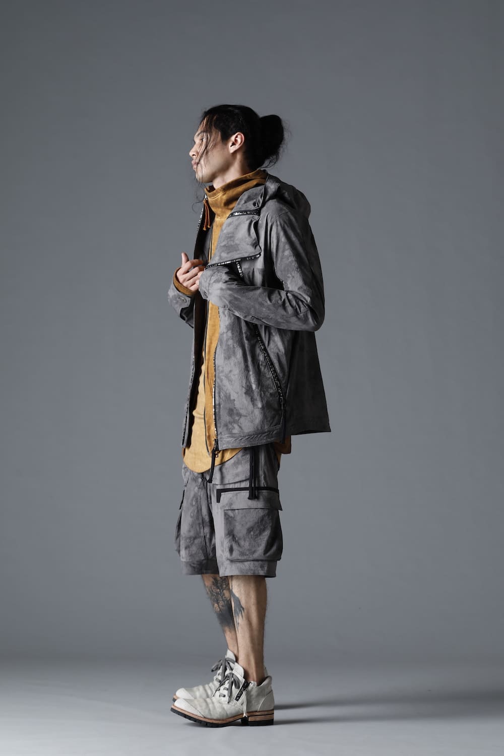 Uneven Dyed 4way Hyper Stretch CORDURA Nylon Hooded Jacket