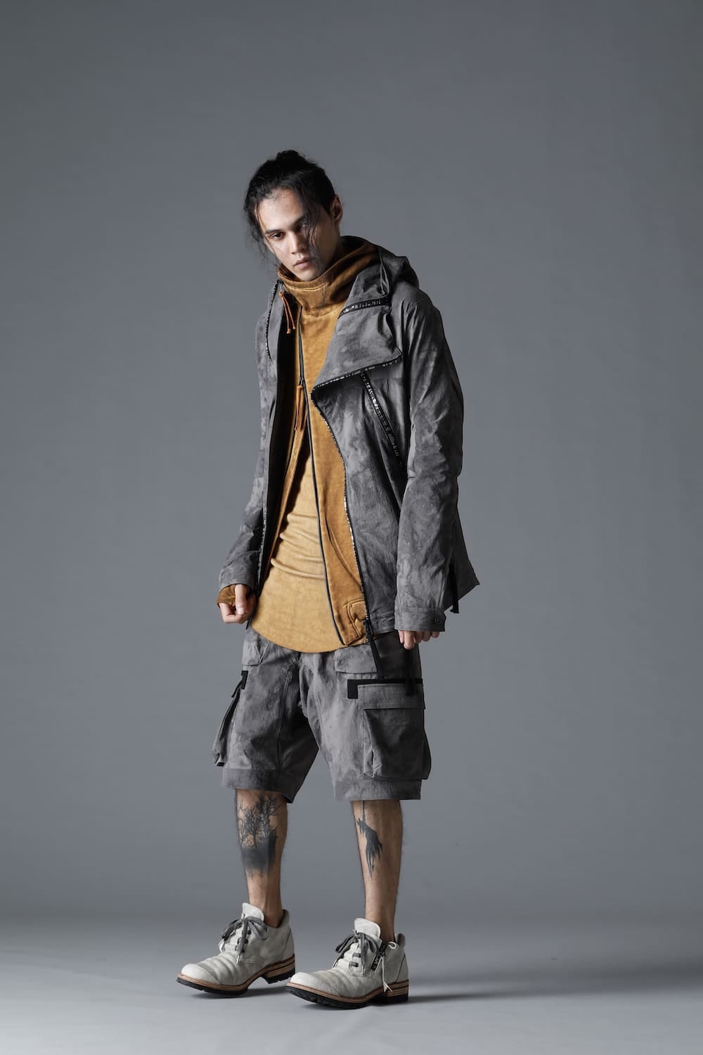 Uneven Dyed 4way Hyper Stretch CORDURA Nylon Hooded Jacket