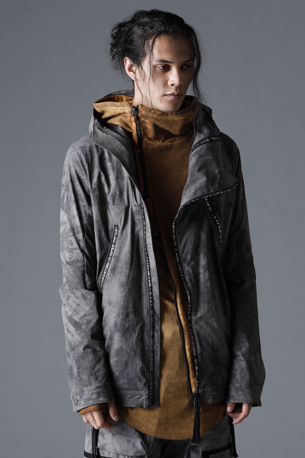 Uneven Dyed 4way Hyper Stretch CORDURA Nylon Hooded Jacket