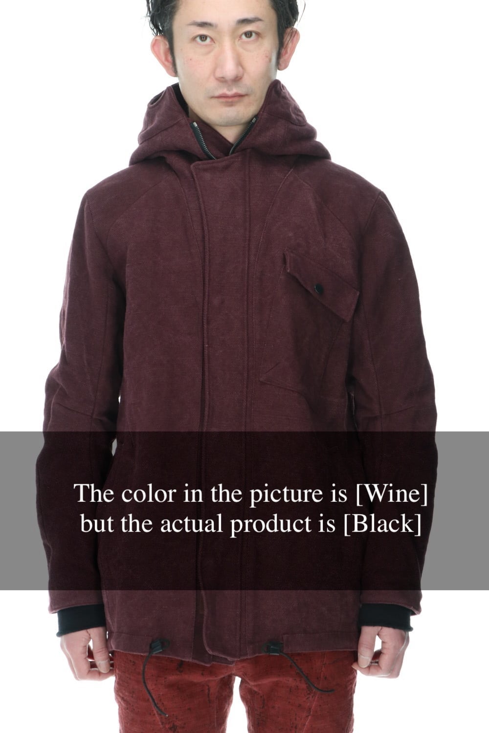 Jute x Cotton Military Twill Field Hood JKT Black