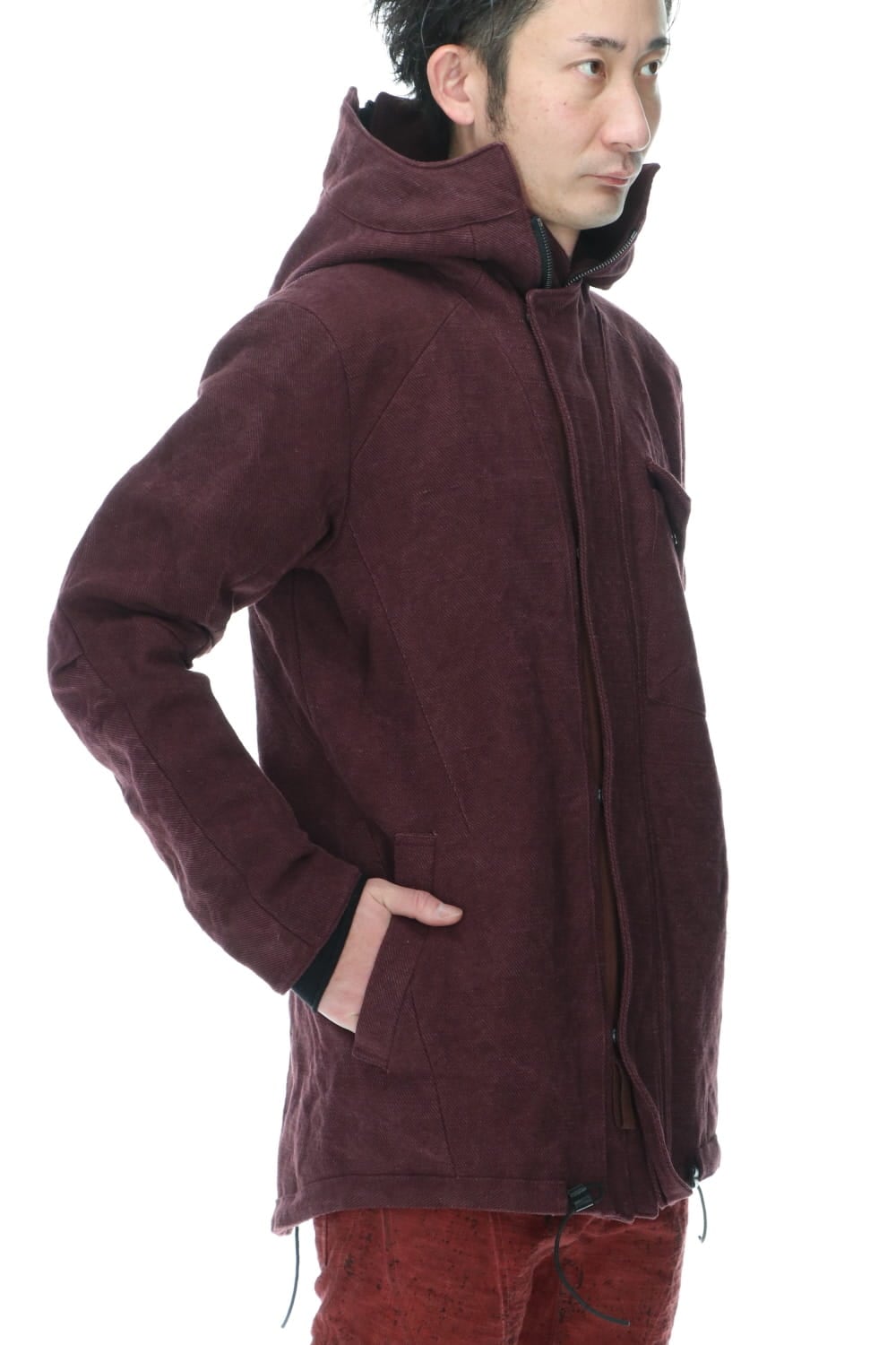 Jute x Cotton Military Twill Field Hood JKT Black