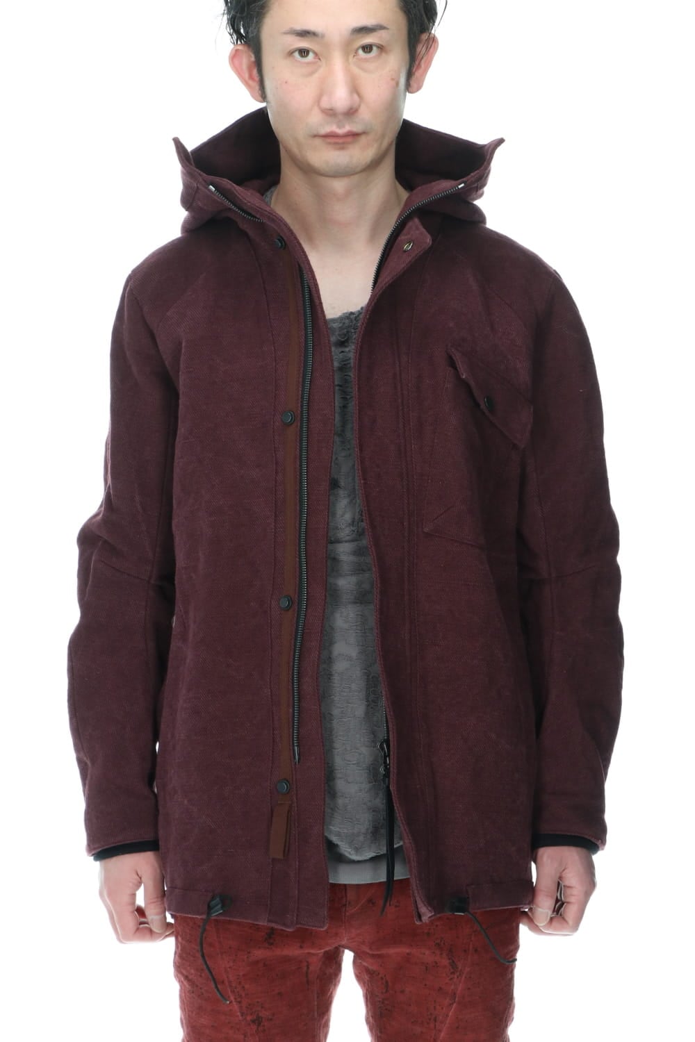 Jute x Cotton Military Twill Field Hood JKT Black