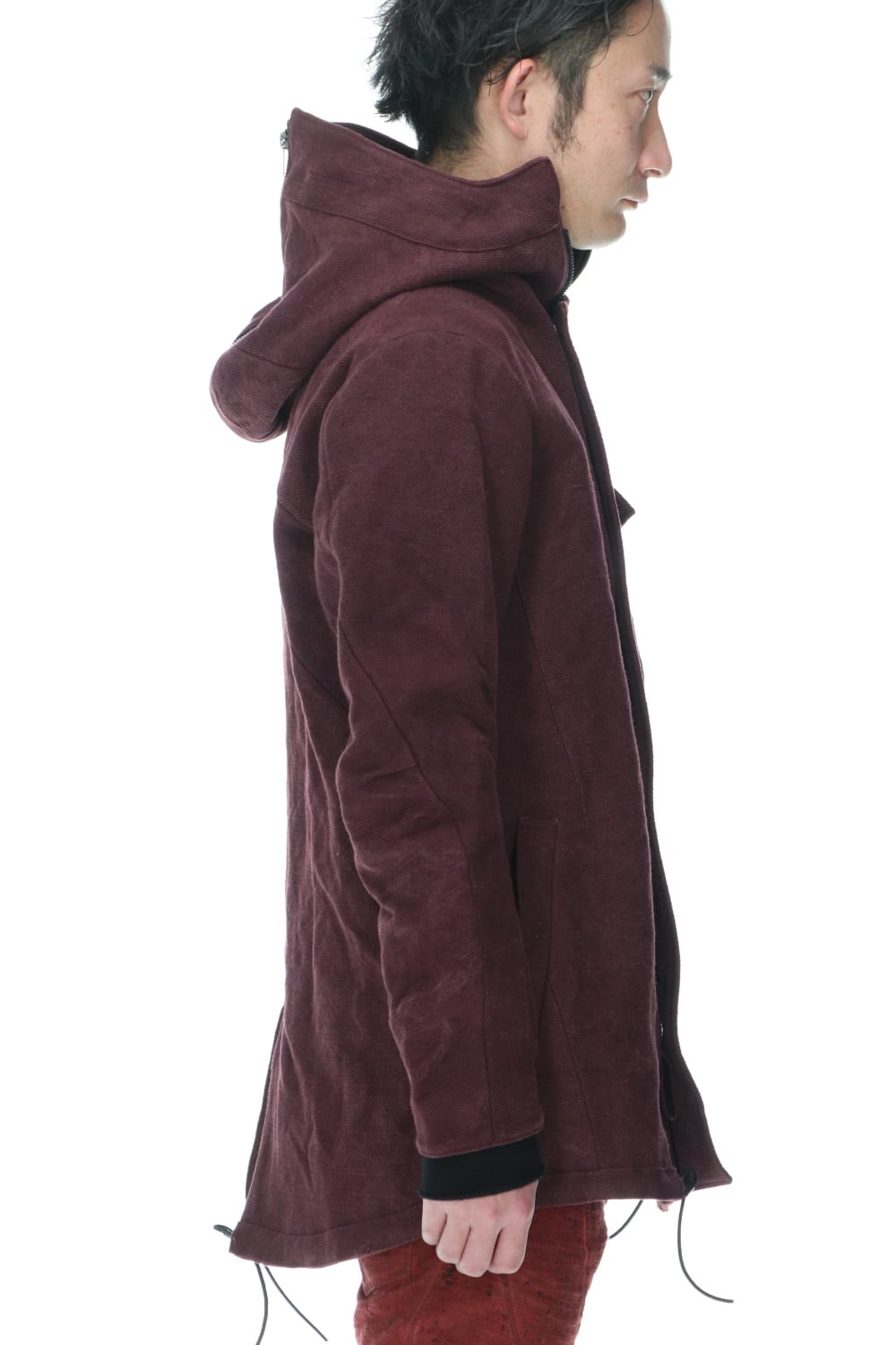 Jute x Cotton Military Twill Field Hood JKT Wine