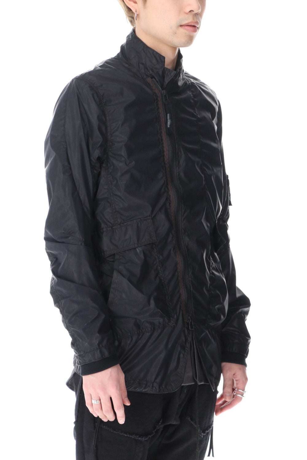 Carbon coated nylon jacket