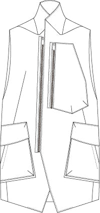 Rayon Twill White Goose Down Vest Black