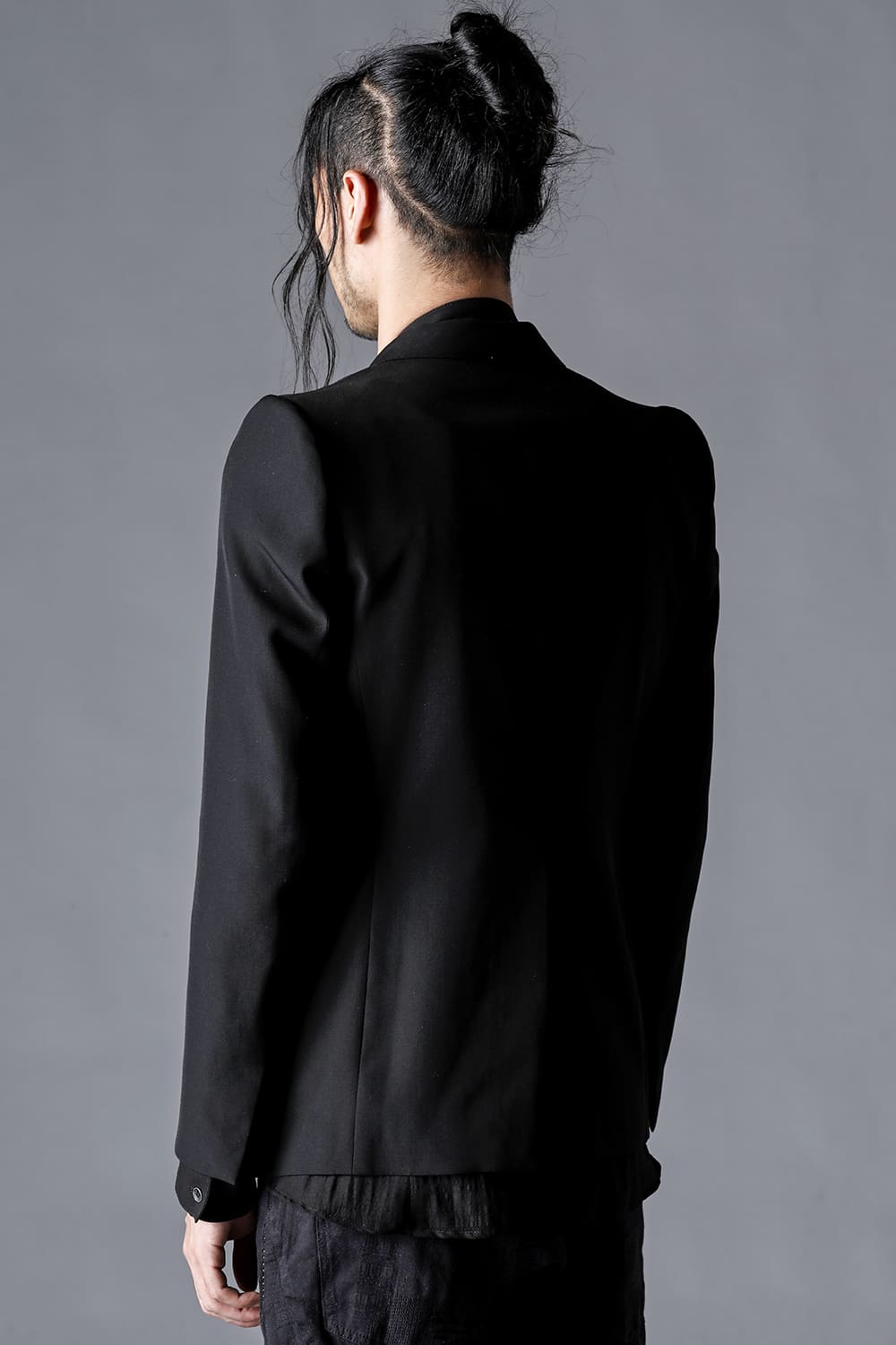 Summer Wool And Cupro-Washer Lawn Tailored Jacket Black