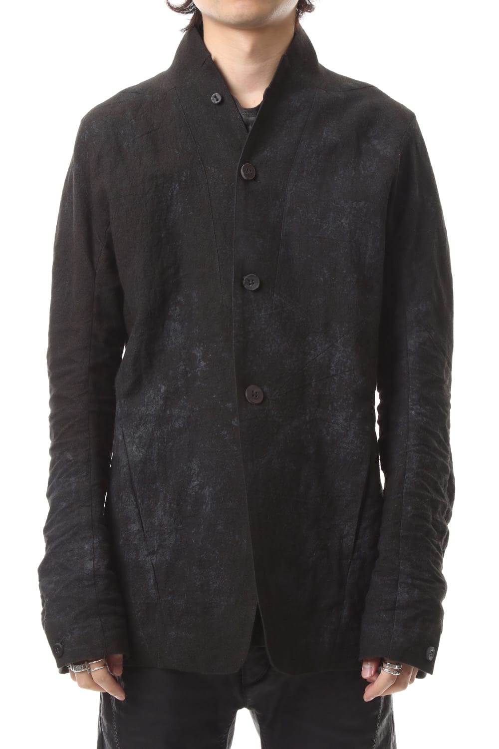 Hand Dye Linen Ash Coating Tailored JKT