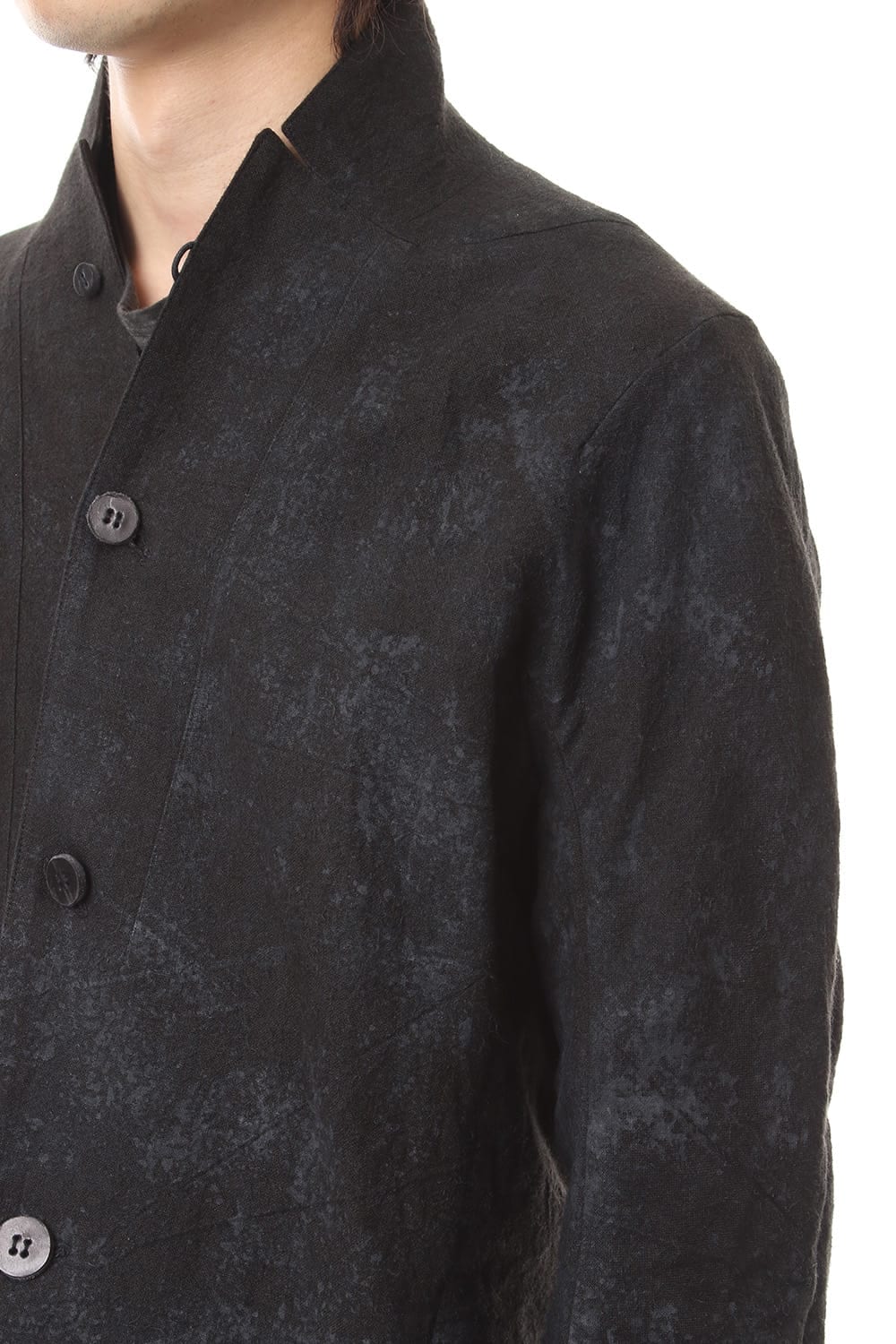 Hand Dye Linen Ash Coating Tailored JKT