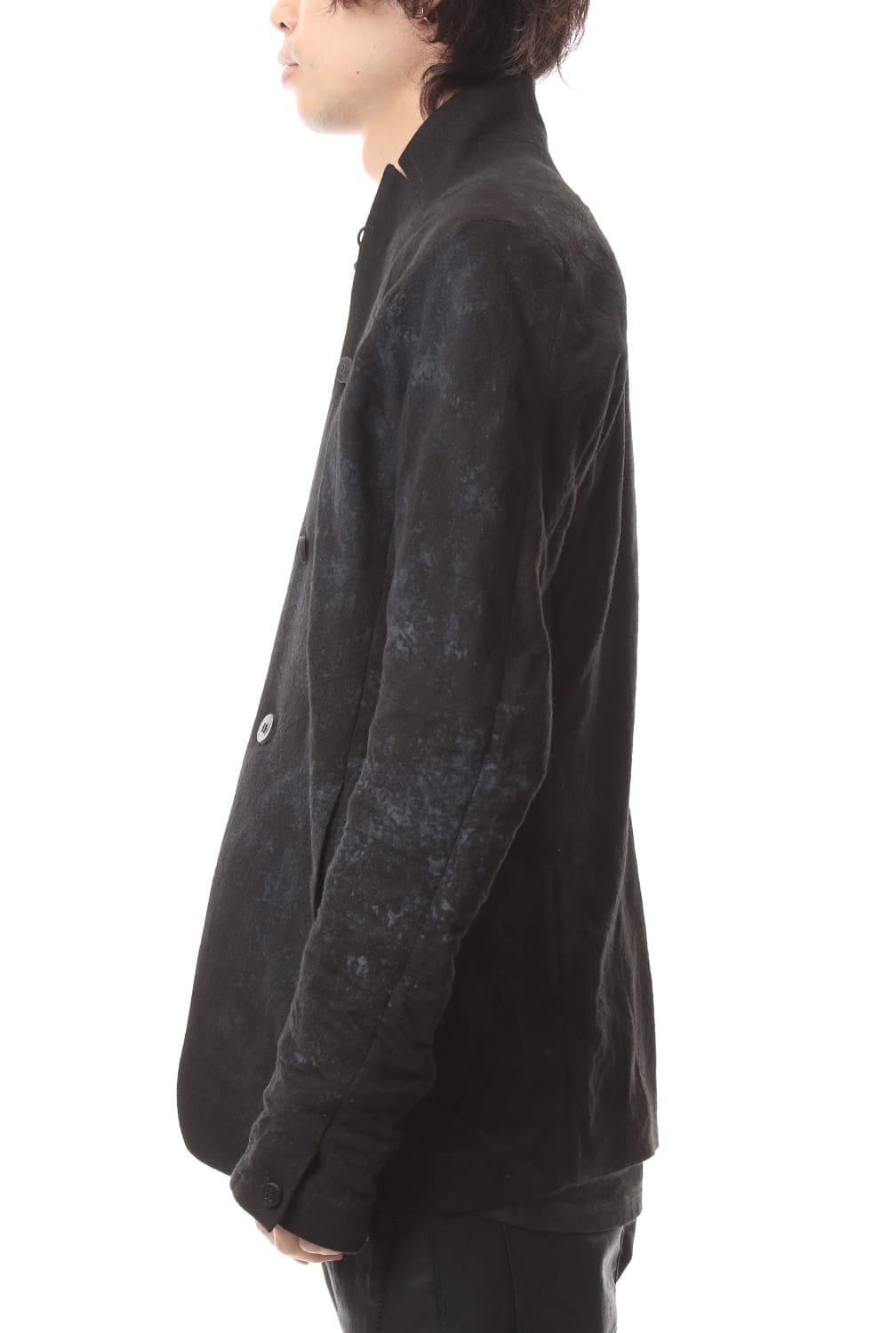 Hand Dye Linen Ash Coating Tailored JKT