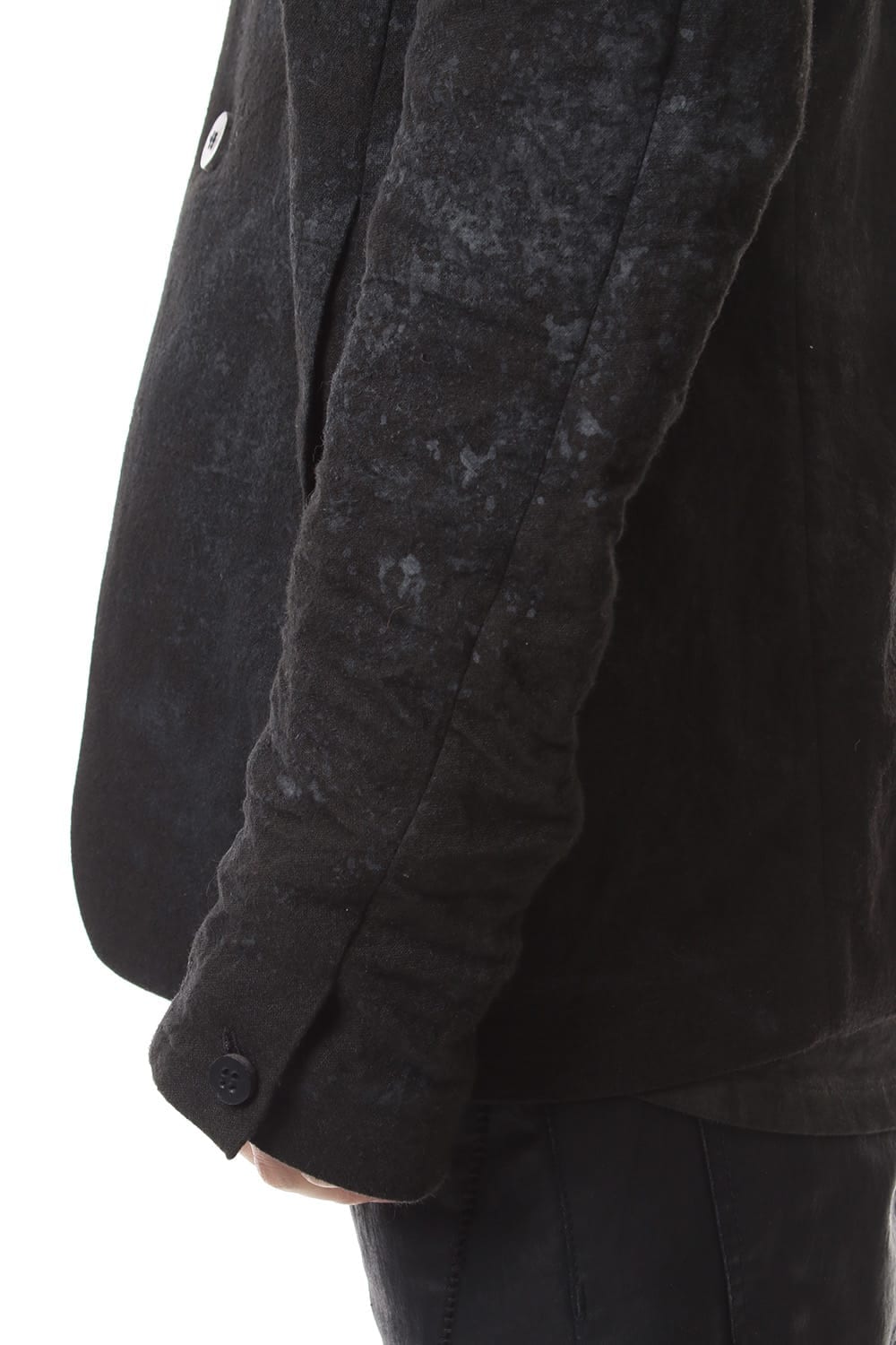 Hand Dye Linen Ash Coating Tailored JKT