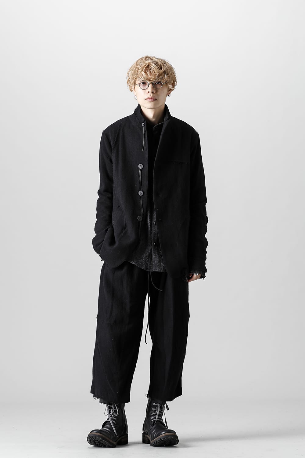 Minimal dobby stripe JKT Black