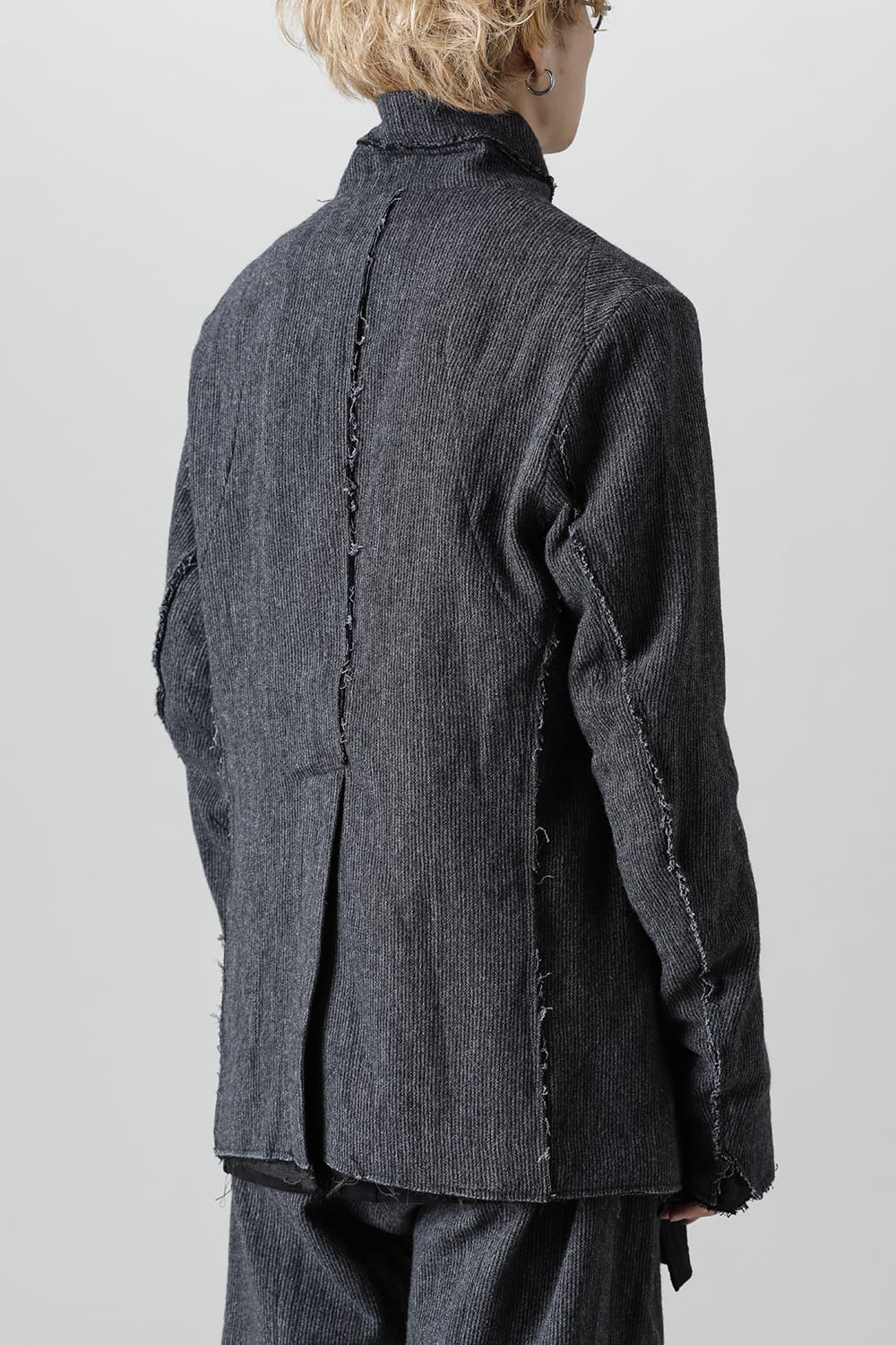 Minimal dobby stripe JKT Charcoal