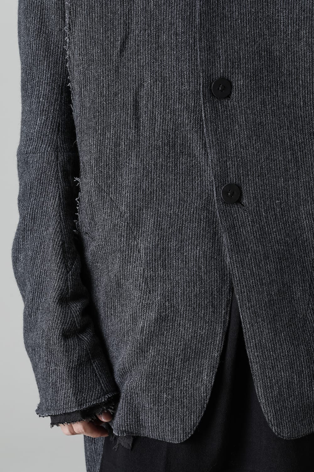 Minimal dobby stripe JKT Charcoal