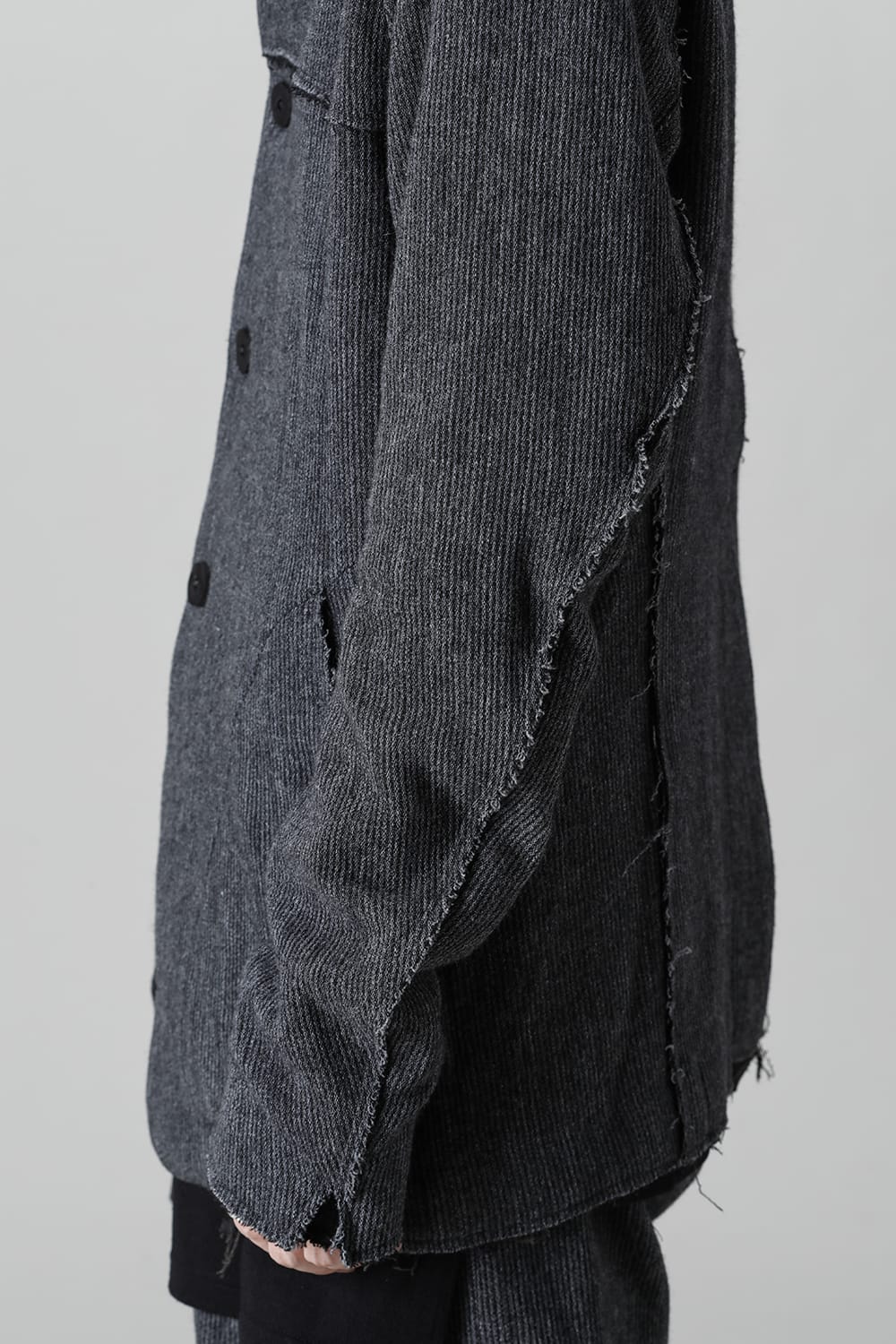 Minimal dobby stripe JKT Charcoal