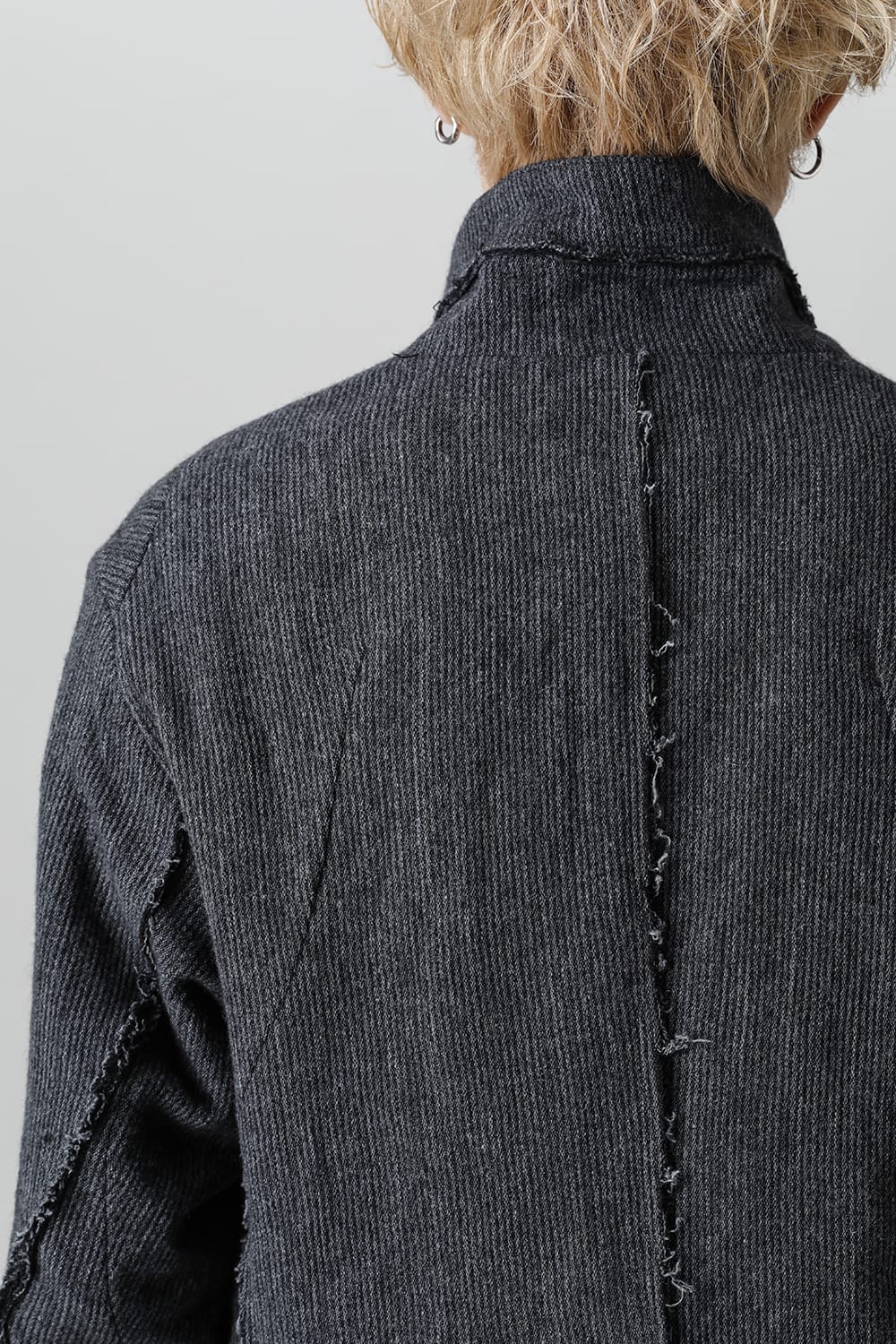 Minimal dobby stripe JKT Charcoal