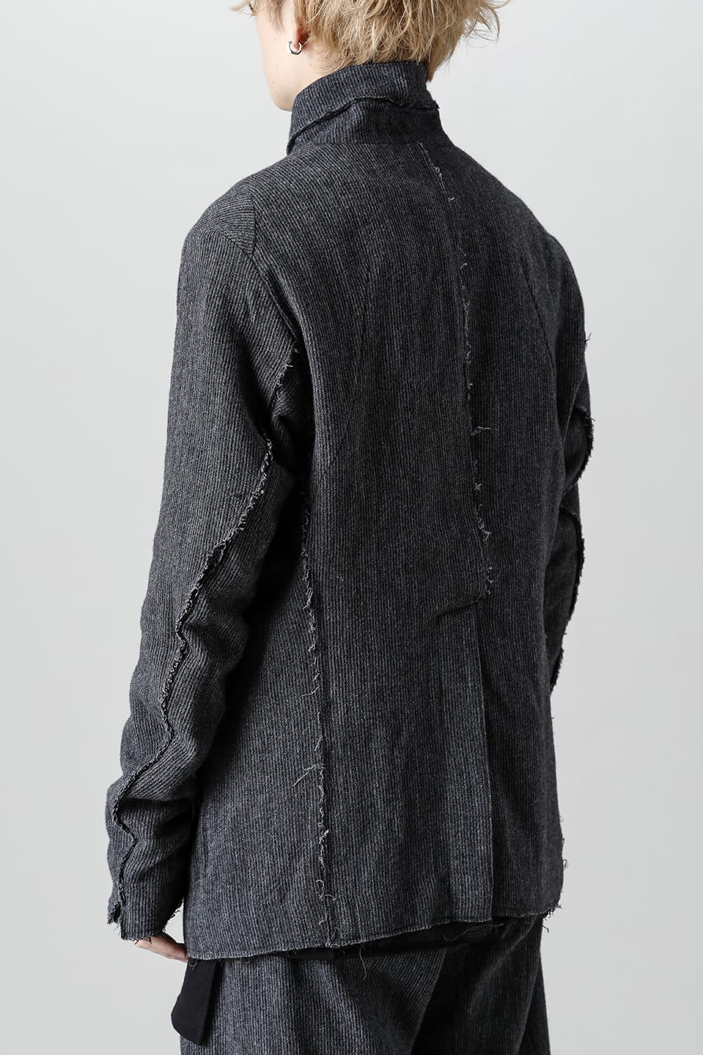 Minimal dobby stripe JKT Charcoal