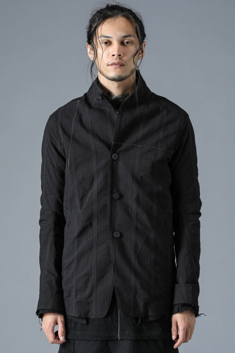 Shrink Pin Stripe Overlock Jacket