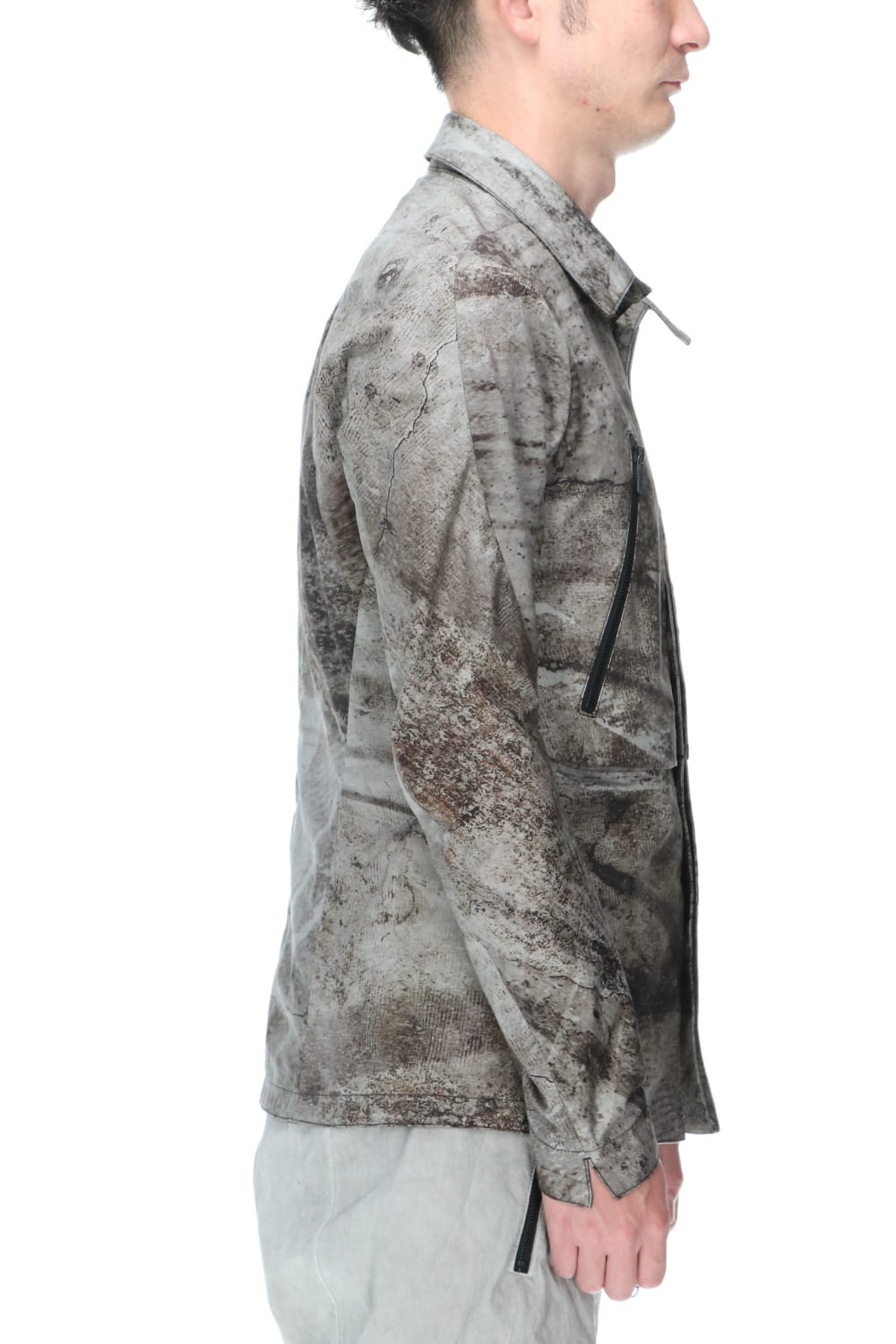 Printed shirt jacket