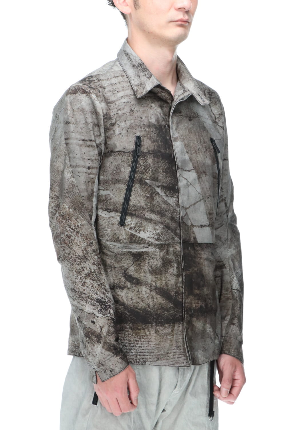 Printed shirt jacket