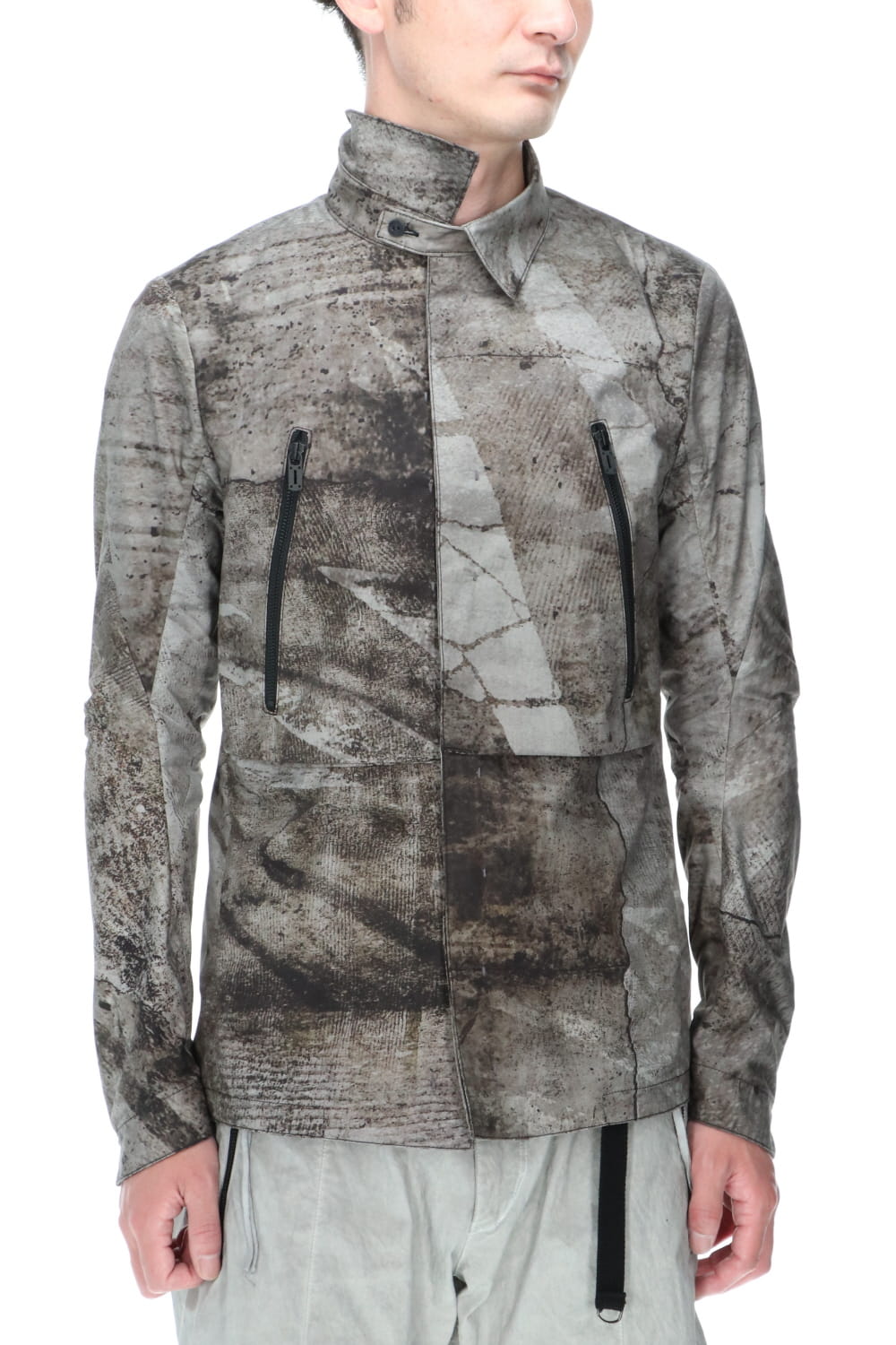 Printed shirt jacket