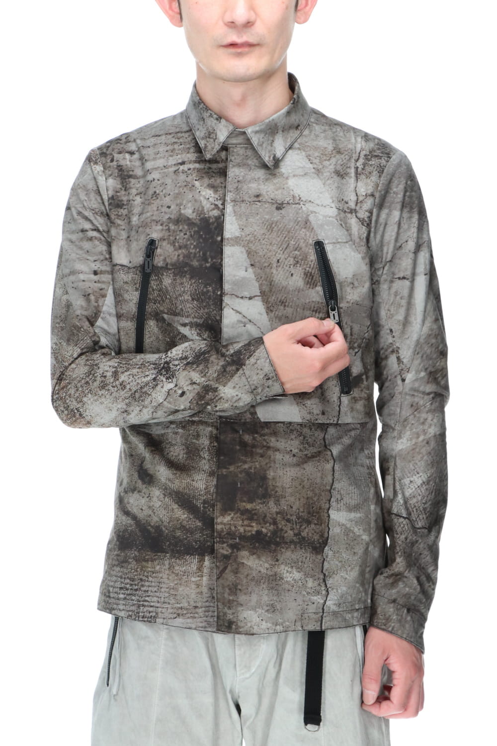 Printed shirt jacket