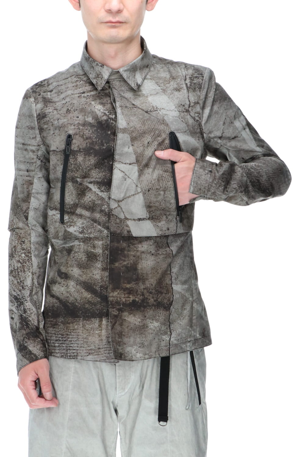 Printed shirt jacket