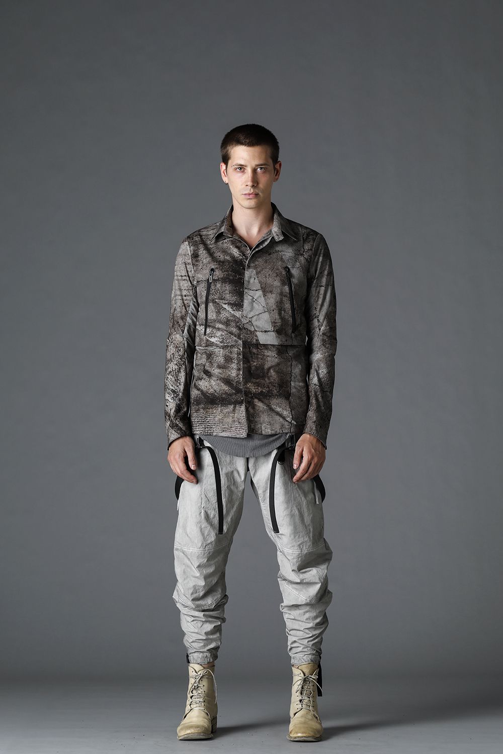 Printed shirt jacket