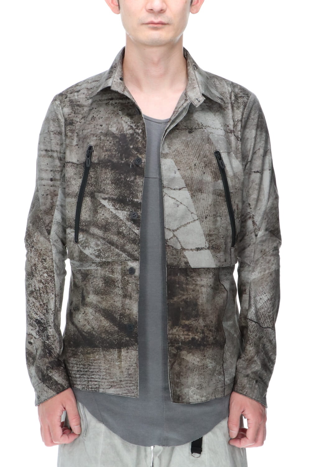 Printed shirt jacket