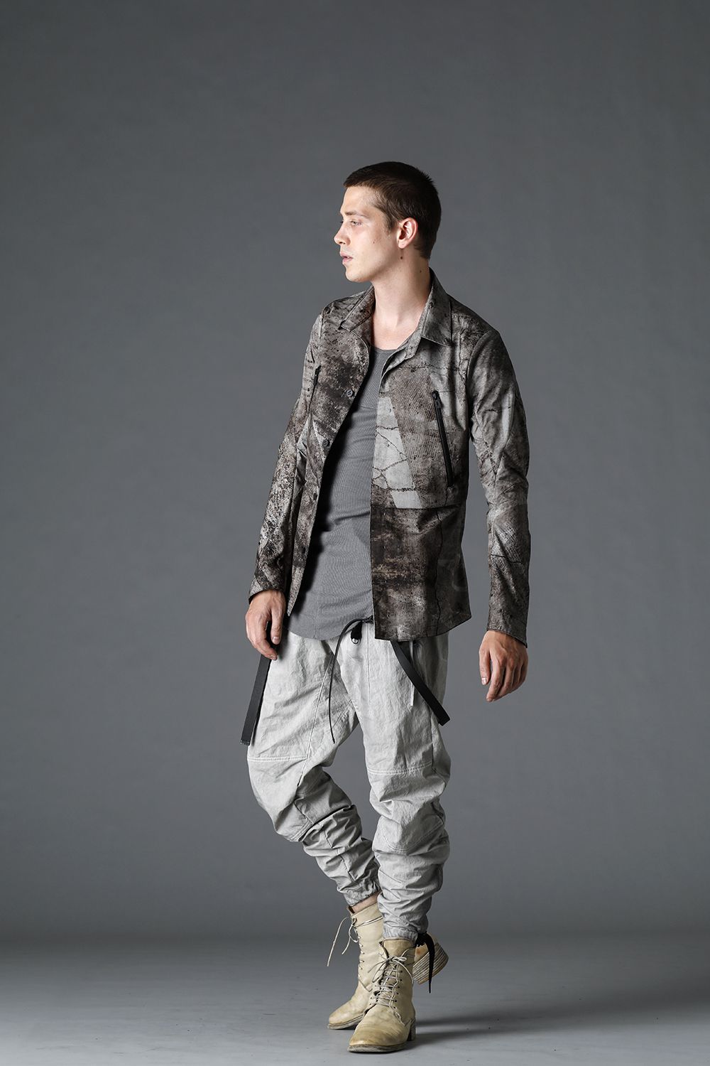 Printed shirt jacket