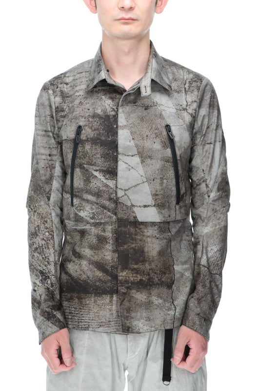 Printed shirt jacket