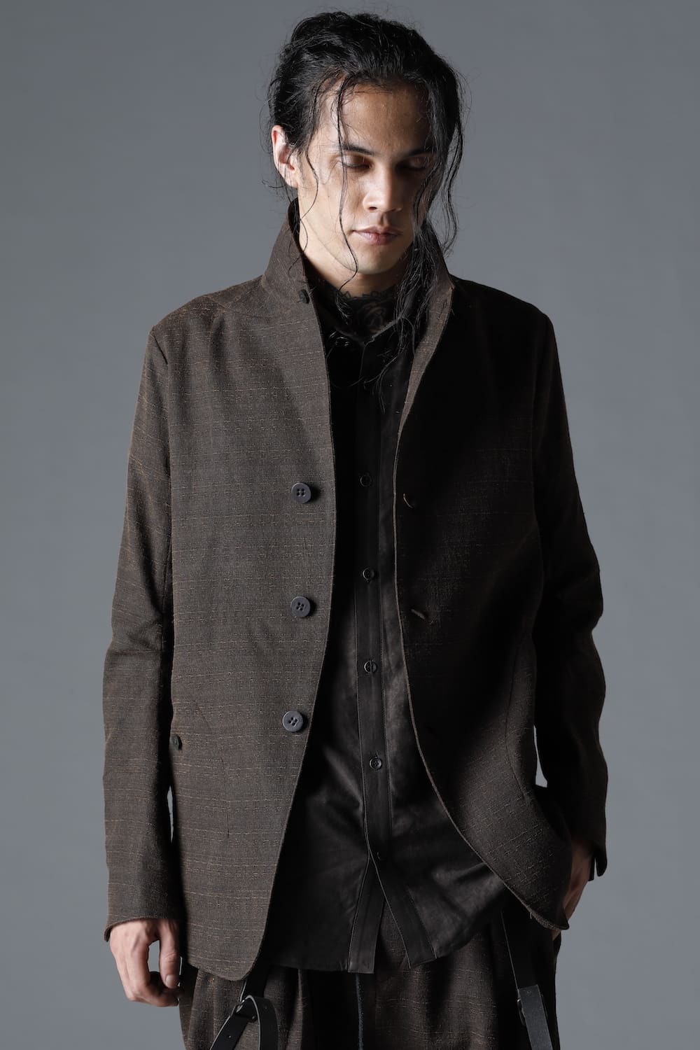 Mud Dyed Broken Slab Cotton Jacket