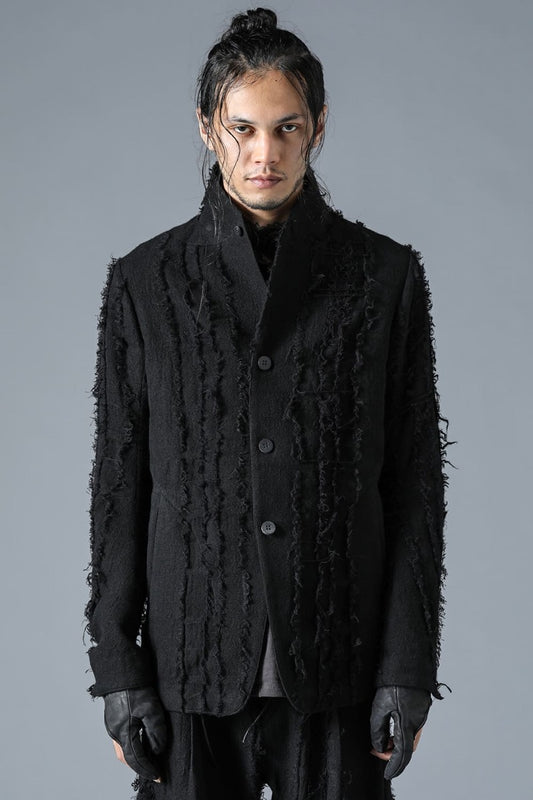 Wool SCAB Broken Striped Jacquard Jacket