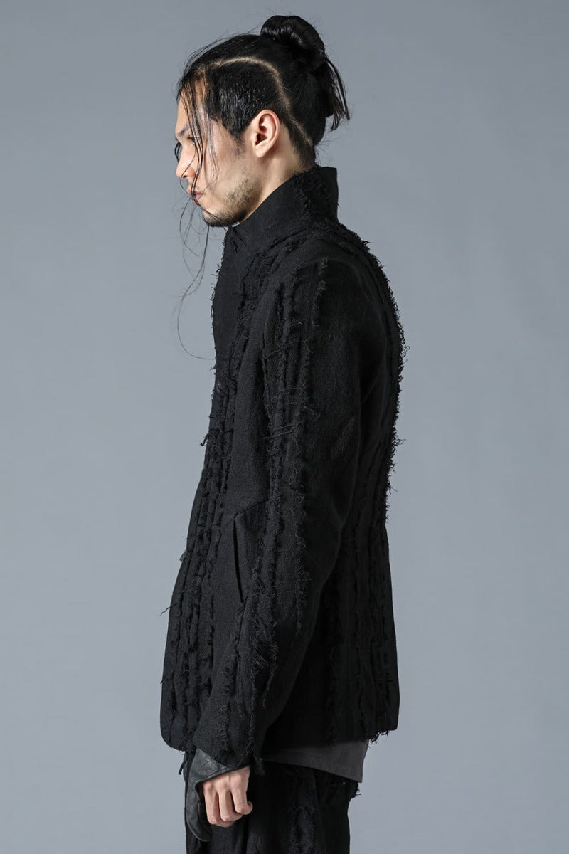 Wool SCAB Broken Striped Jacquard Jacket