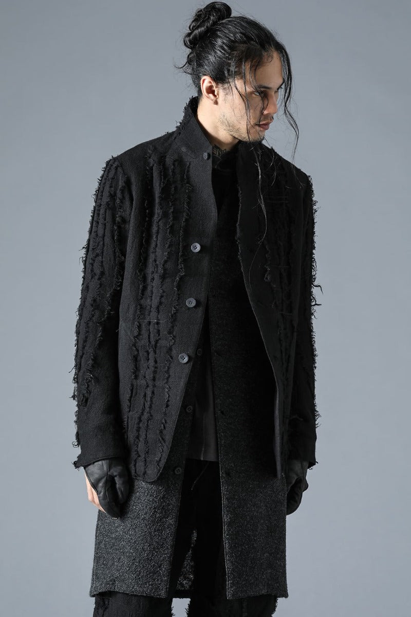 Wool SCAB Broken Striped Jacquard Jacket