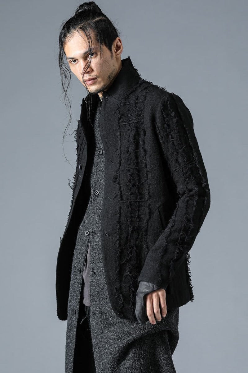 Wool SCAB Broken Striped Jacquard Jacket