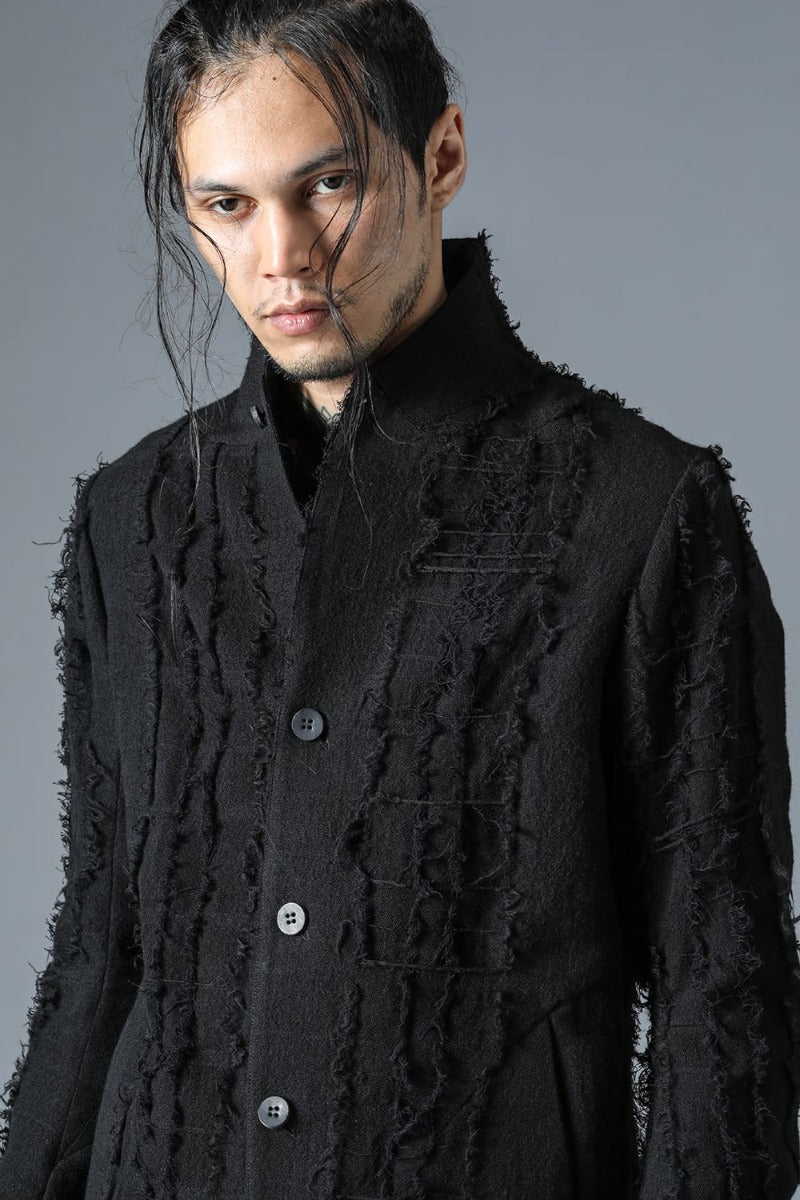 Wool SCAB Broken Striped Jacquard Jacket