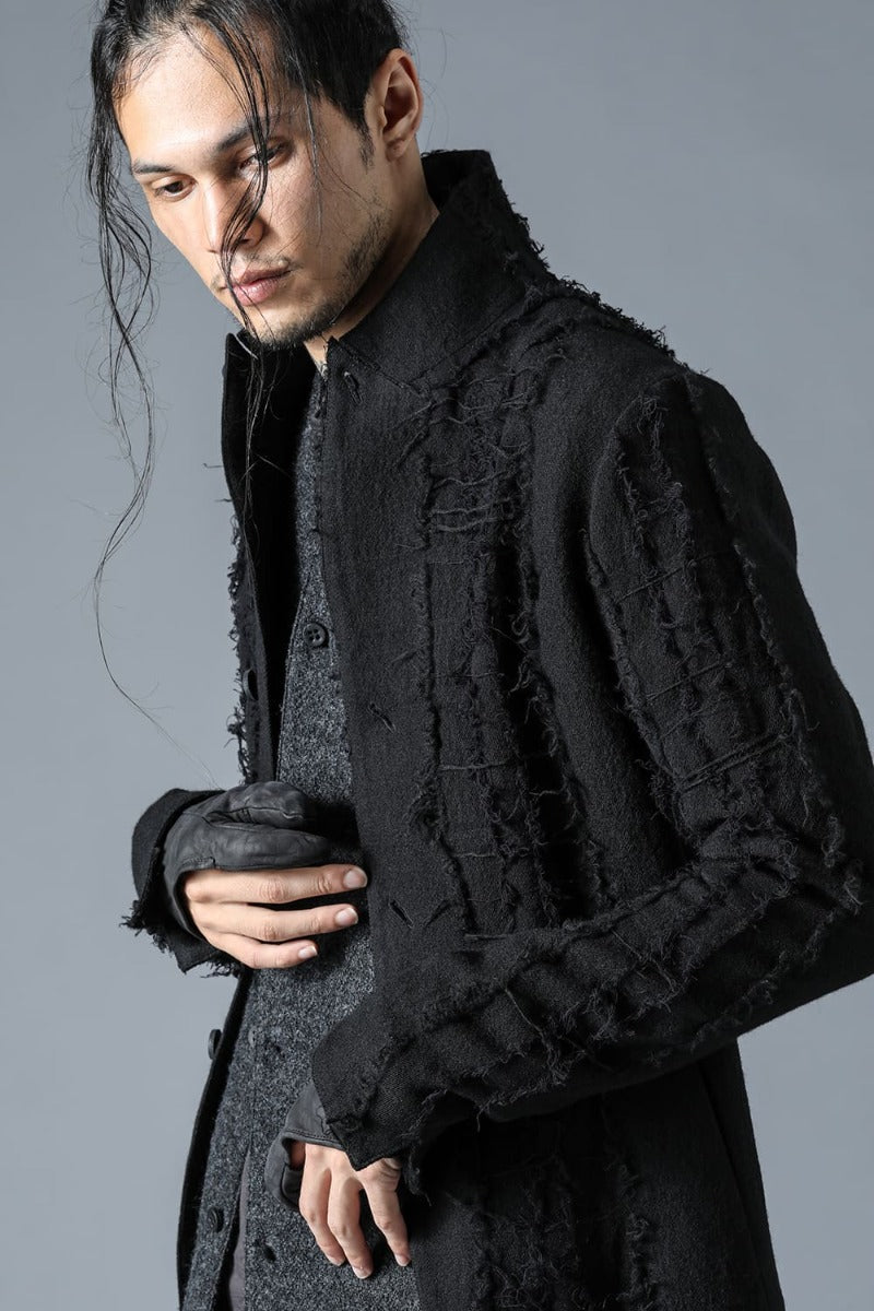 Wool SCAB Broken Striped Jacquard Jacket